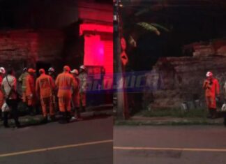 DESABAMENTO PARCIAL: parte de casa desmorona com idosa dentro na Fazenda Grande I