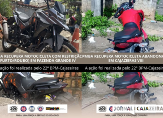 Policiais do 22º BPM recuperam duas motocicletas roubadas em ações distintas em Cajazeiras