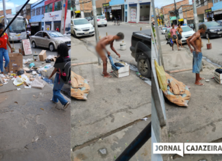Homem com transtornos mentais causa medo em Cajazeiras após agredir mulheres e destruir carros na rua