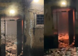 Prédio pega fogo após curto-circuito em Cajazeiras VI, durante a madrugada desta quarta-feira (22)