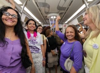 Estado da Bahia lança campanha Agosto Lilás com Vagão das Mulheres no metrô de Salvador